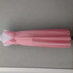 Vintage Texsheen Pink Lace Nylon Maxi Nightgown Women's Medium